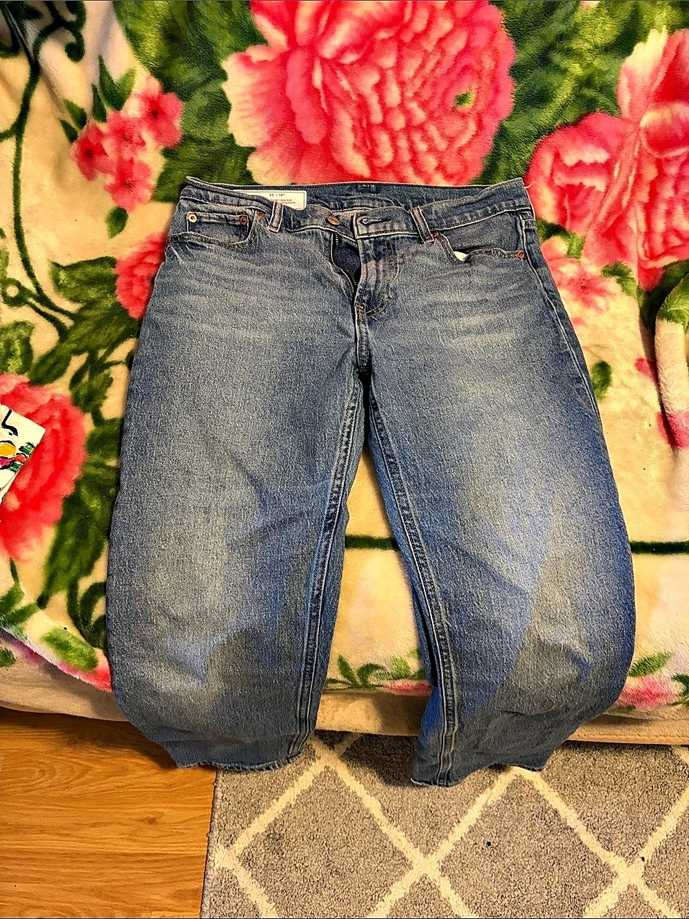 Gap 90s Straight High Rise Jeans Women's Straight Leg Jeans Blue Waist 30 x 10P